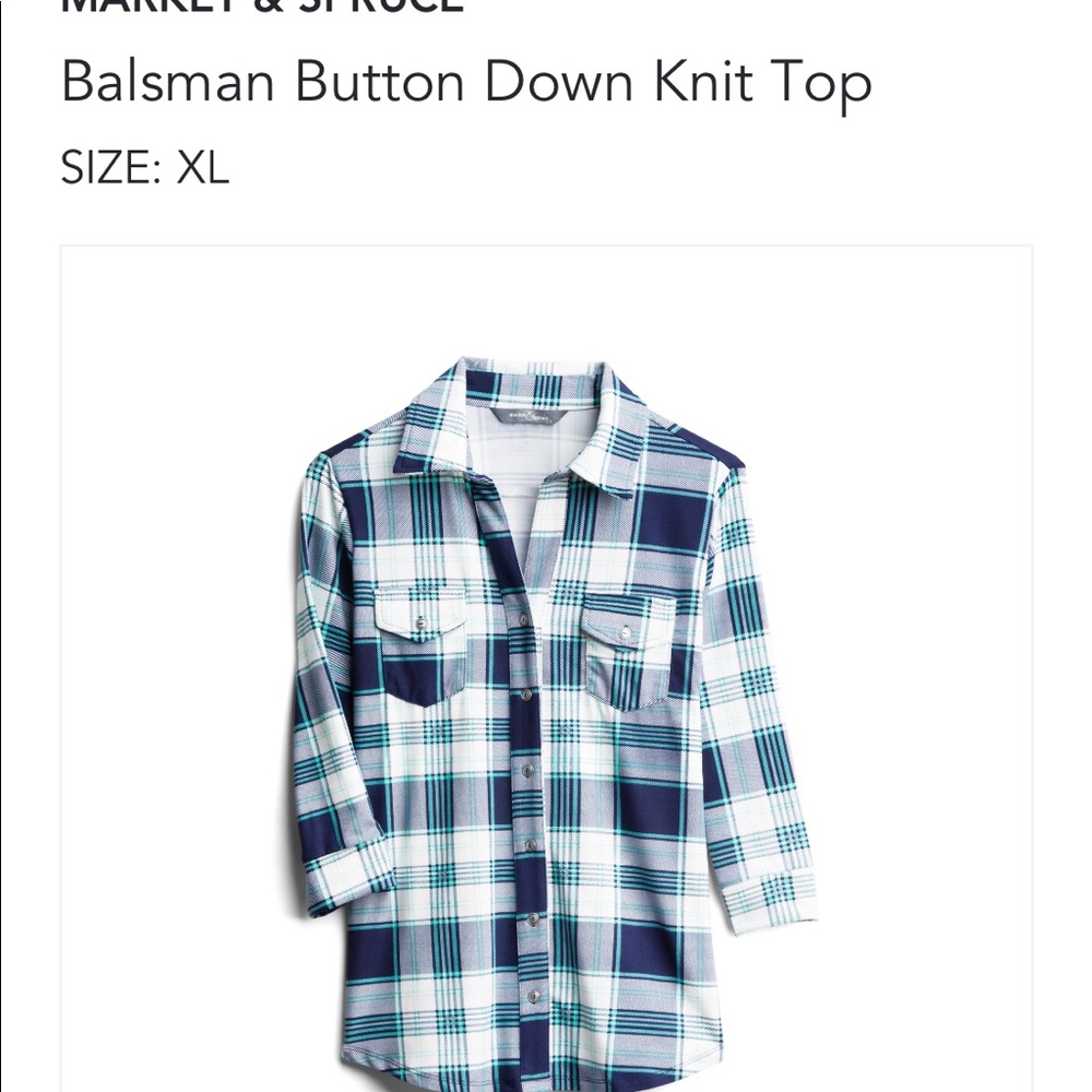 Market spruce plaid button up
